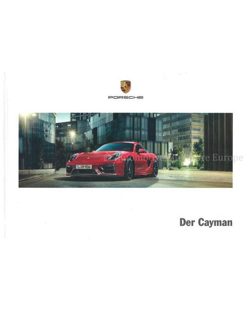 2015 PORSCHE CAYMAN HARDCOVER BROCHURE DUITS, Boeken, Auto's | Folders en Tijdschriften, Porsche