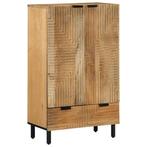 vidaXL Hoge kast 60x33x100 cm massief mango bruin, Huis en Inrichting, Woonaccessoires | Cd- en Dvd-rekken, Verzenden, Nieuw