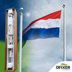 Aluminium 5-delige mast met NL vlag en oranje wimpel, Diversen, Vlaggen en Wimpels, Nieuw