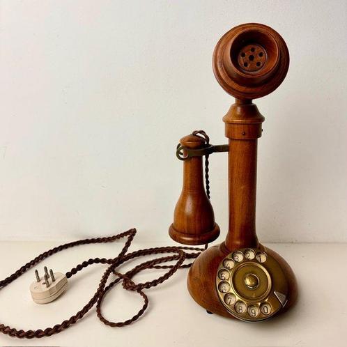 Telcer - Analoge telefoon - Hout, Messing, Antiek en Kunst, Kunst | Designobjecten