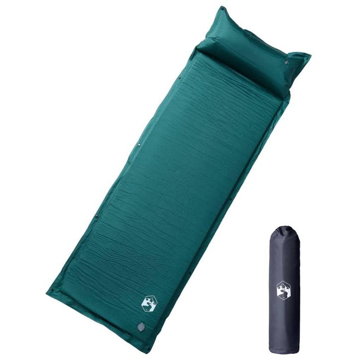 vidaXL Kampeermatras met kussen zelfopblazend 1-persoons, Caravans en Kamperen, Slaapzakken, Nieuw, Verzenden