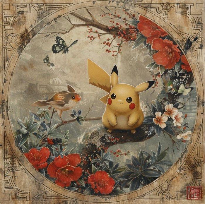 I_KONIQ (1969) - POKEMON IN A VINTAGE JAPANESE GRAPHIC, Spelcomputers en Games, Spelcomputers | Overige Accessoires