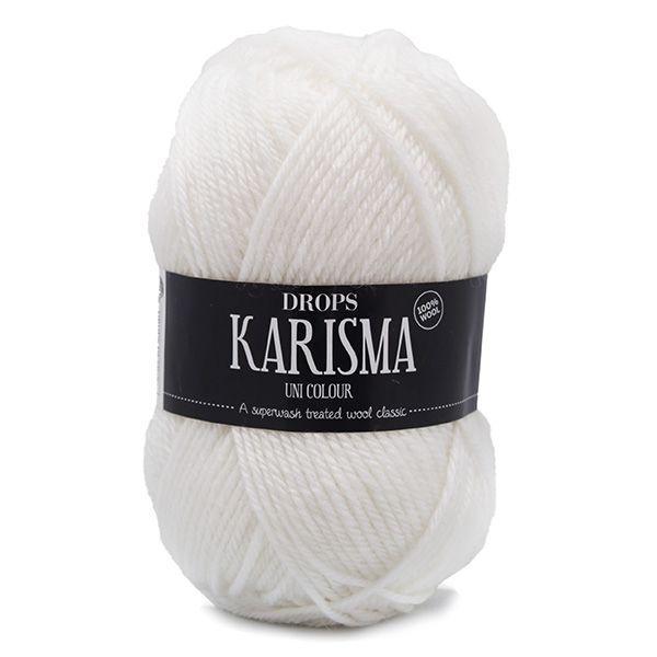 DROPS Karisma Uni Colour - 19 wit - Wol Garen, Hobby en Vrije tijd, Breien en Haken, Ophalen of Verzenden