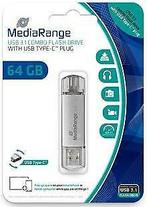MediaRange | USB Stick | 64 GB | USB3.1 | Type-C, Computers en Software, USB Sticks, Nieuw, Verzenden
