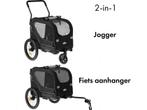 Deryan Hondenfietskar - 2-in-1 - Opvouwbaar tot 20kg - Zwart, Verzenden, Nieuw