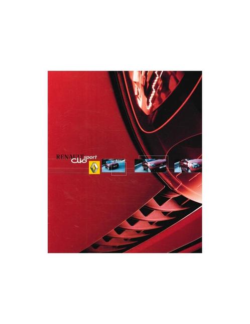 2001 RENAULT CLIO SPORT 2.0 16V BROCHURE NEDERLANDS, Boeken, Auto's | Folders en Tijdschriften, Renault