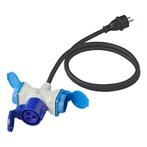 ProPlus Verloopkabel - 3 weg - 150 cm - Schuko naar CEE e..., Ophalen of Verzenden, Nieuw