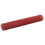 vidaXL Kippengaas 25x1 m staal met PVC coating rood, Tuin en Terras, Schuttingen, Verzenden, Nieuw, IJzer, 1 tot 2 meter