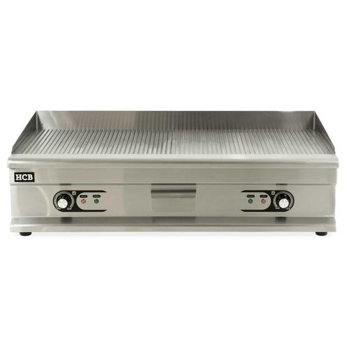 HCB Bakplaat - geribbeld - 100 cm - 400V - RVS, Zakelijke goederen, Horeca | Keukenapparatuur, Nieuw in verpakking, Fornuis, Frituur en Grillen