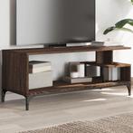 vidaXL Tv-meubel 102x40x41 cm hout en gepoedercoat staal, Verzenden, Nieuw, Overige houtsoorten