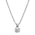 Ketting met hanger - 18 karaat Witgoud Diamant (Natuurlijk)