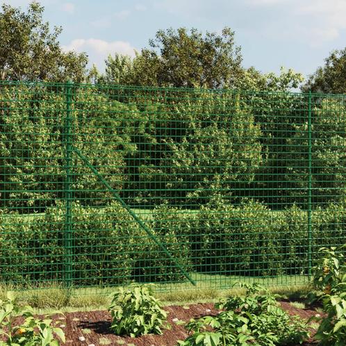 vidaXL Draadgaashek met grondankers 2x10 m groen, Tuin en Terras, Schuttingen, Nieuw, IJzer, 2 meter of meer, Verzenden