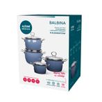 Altom Design Balbina 8 delige Emaille Pannenset blauw -, Ophalen of Verzenden, Nieuw