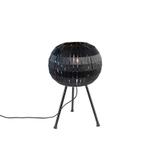 Moderne tafellamp tripod zwart - Zoë, Minder dan 50 cm, Nieuw, Overige materialen, Modern