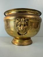 hh - Bloempot - Klassieke Messing Cachepot met Leeuwenkoppen