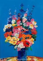 Acryl schilderij Maya Wildevuur (1944-2023), Bloemen in v