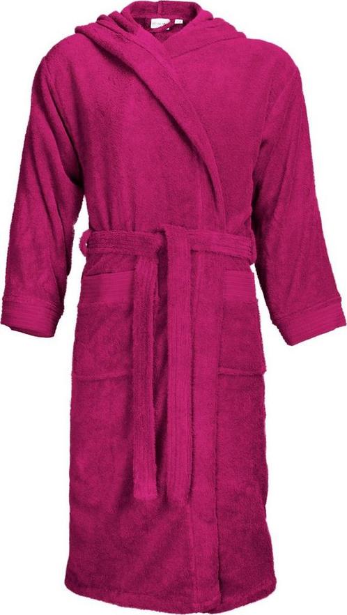 The One - 2XL/3XL - Badstoffen Badjas met capuchon Magenta, Huis en Inrichting, Badkamer | Badtextiel en Accessoires, Verzenden