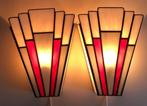 Wandlamp (2) - Glas - Art Deco stijl, Antiek en Kunst