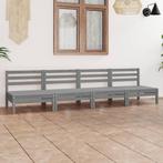 vidaXL 4-delige Loungeset massief grenenhout grijs, Verzenden, Nieuw, Loungeset