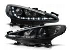 Koplamp unit  LED DRL geschikt voor Peugeot 207 Black, Auto-onderdelen, Verlichting, Nieuw, Peugeot, Verzenden