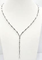 Halsketting - 18 karaat Witgoud - 1.46ct. tw. Diamant, Sieraden, Tassen en Uiterlijk, Kettingen, Nieuw