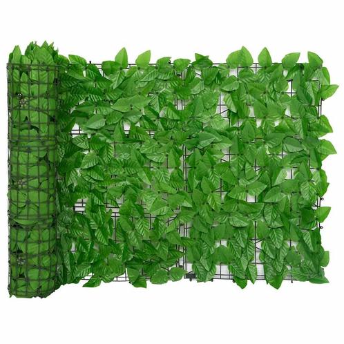 vidaXL Balkonscherm met groene bladeren 400x75 cm, Tuin en Terras, Zonneschermen, Nieuw, Verzenden