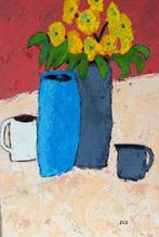 Stephen C Shovlar (1959) - Still life of yellow flowers, Antiek en Kunst, Kunst | Schilderijen | Klassiek