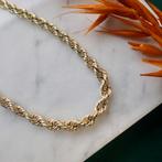 Gouden draaischakel ketting | 47 cm (gouden ketting), Sieraden, Tassen en Uiterlijk, Kettingen, Ophalen of Verzenden, Gebruikt