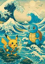 SDIMART 1996 - Pikachu Vs Squirtle Uukiyo-e Pokémon, Nieuw