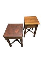 Settle (zitbank met hoge leuning) (2) - Eik, Mahonie -, Antiek en Kunst