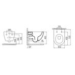 Wandcloset Creavit Freedom Randloos Met Bidet Mat Antraciet, Ophalen of Verzenden, Nieuw