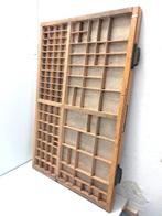 Vitrinekast - Printers tra - Hout - 83x 53 cm