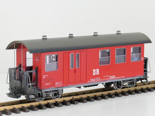 LGB 31710 DR/HSB Personen-/Gepäckwagen, Metallrader, Kuge.., Hobby en Vrije tijd, Modeltreinen | Overige schalen, Overige typen