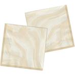 Beige Servetten Marmer 33cm 20st, Hobby en Vrije tijd, Verzenden, Nieuw