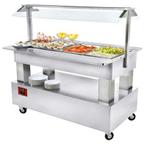 Buffet - salad bar, gekoeld, 4x gn 1/1-150 (wit hout) |, Zakelijke goederen, Horeca | Keukenapparatuur, Verzenden, Nieuw in verpakking