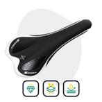 Voltano Race / MTB Fietszadel – Zwart / Zilver - Unisex, Verzenden, Nieuw