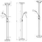 LED Vloerlamp - Trion Santoni - 20W - Warm Wit 3000K -, Huis en Inrichting, Lampen | Vloerlampen, Ophalen of Verzenden, Nieuw