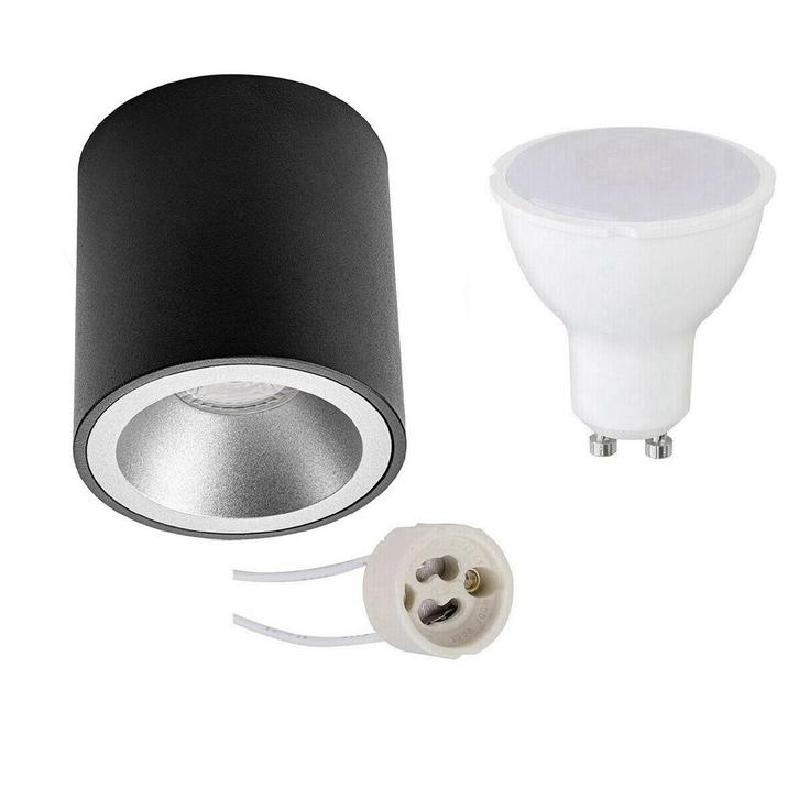 Voordeelset Opbouwspot Set - Pragmi Cliron Pro - GU10, Huis en Inrichting, Lampen | Spots, Plafondspot of Wandspot, Nieuw, Led