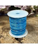 Leren koord rol 1,5mm 50m blauw, Nieuw