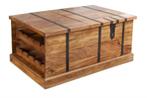 Massief houten salontafel BODEGA 100 cm Sheesham, Ophalen of Verzenden, Nieuw