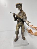 Beeld, JAGER - 28 cm - Zamak, Antiek en Kunst
