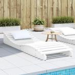 vidaXL Ligbed 205x70x31,5cm van massief grenenhout - wit, Ophalen of Verzenden, Nieuw