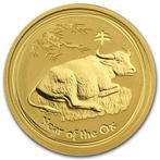 Gouden Lunar II - 1/10 oz 2009 Year of the Ox, Goud, Losse munt, Verzenden