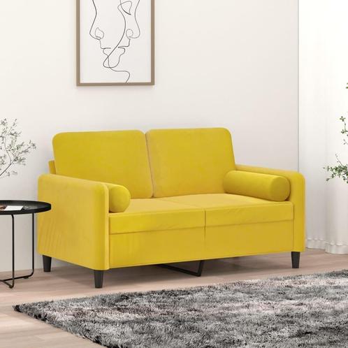 Fluwelen Sierkussens 15x50cm Geel - Tweedekansje - OP=OP!, Huis en Inrichting, Woonaccessoires | Kussens, Cilindervormig, Geel