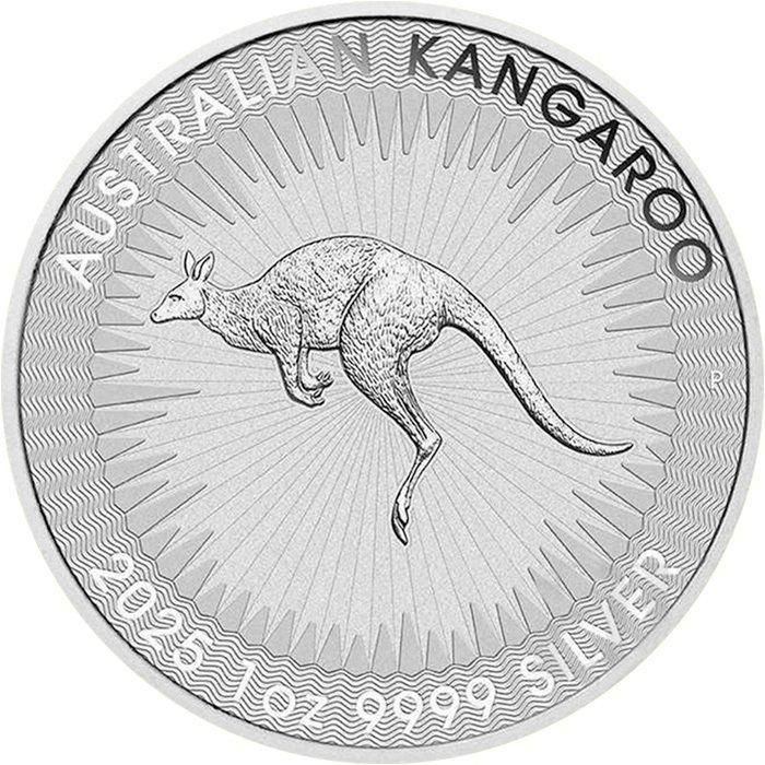 Australië. 1 Dollar 2025 – Kangaroo – 1 oz Silver .9999 – BU, Postzegels en Munten, Munten | Europa | Niet-Euromunten
