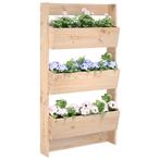 vidaXL Plantenbak wandmontage 3-laags 60x18,5x110 cm, Verzenden, Nieuw, Hout