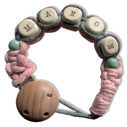 Gepersonaliseerd Speenkoord Bliss - Roze & Mintgroen -, Kinderen en Baby's, Overige Kinderen en Baby's, Nieuw, Ophalen of Verzenden