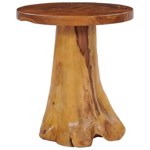 vidaXL Salontafel 40x40 cm massief teakhout, Huis en Inrichting, Tafels | Salontafels, 50 tot 100 cm, Rond, Nieuw, Overige houtsoorten