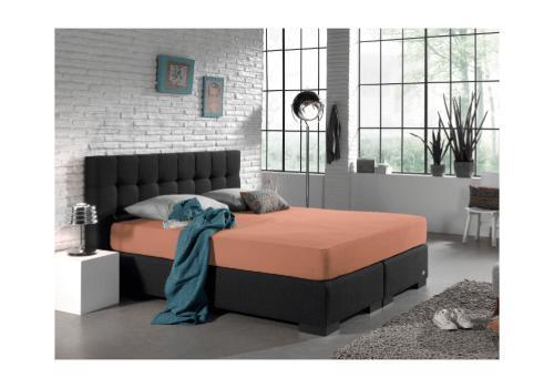 Dreamhouse Dubbel Jersey 220 gr. Hoeslaken Pastel Orange - 1, Huis en Inrichting, Slaapkamer | Beddengoed