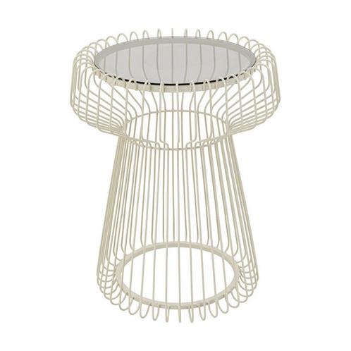 *WOONWINKEL* Kare Design Lisboa Cream Ronde Bijzettafel Beig, Huis en Inrichting, Tafels | Bijzettafels, Nieuw, Verzenden